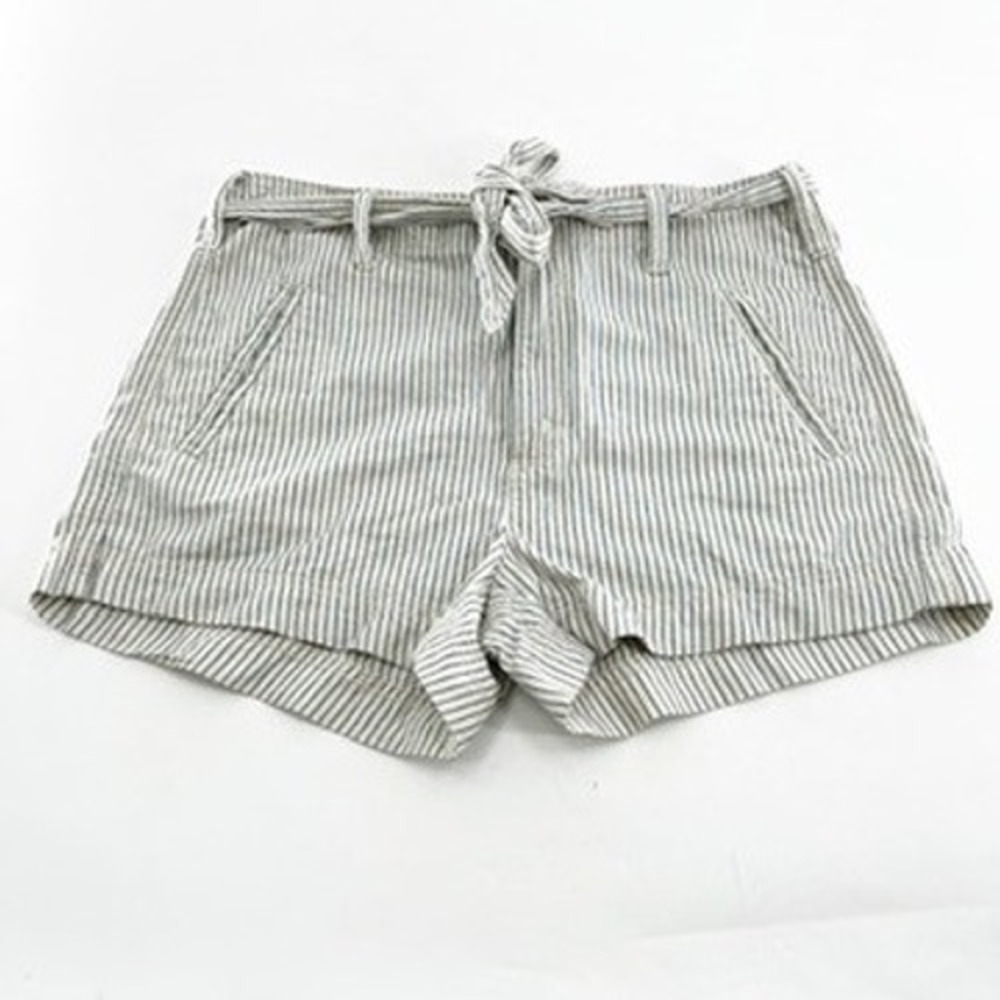 American Eagle Outfitters Womens Striped Casual‎ Belted Shorts